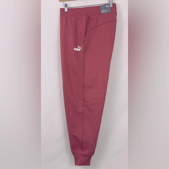 PUMA Essentials Pink Fleece Jogger Sweatpants Front Pockets Adjustable Waist 2XL - Picture 2 of 9
